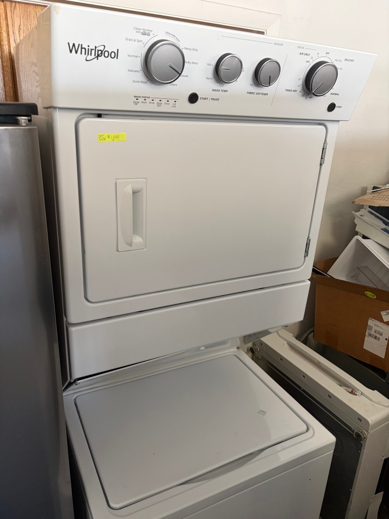 27" Wide Whirlpool Super Capacity Stackable Washer & Dryer Stock#WD-DM05201