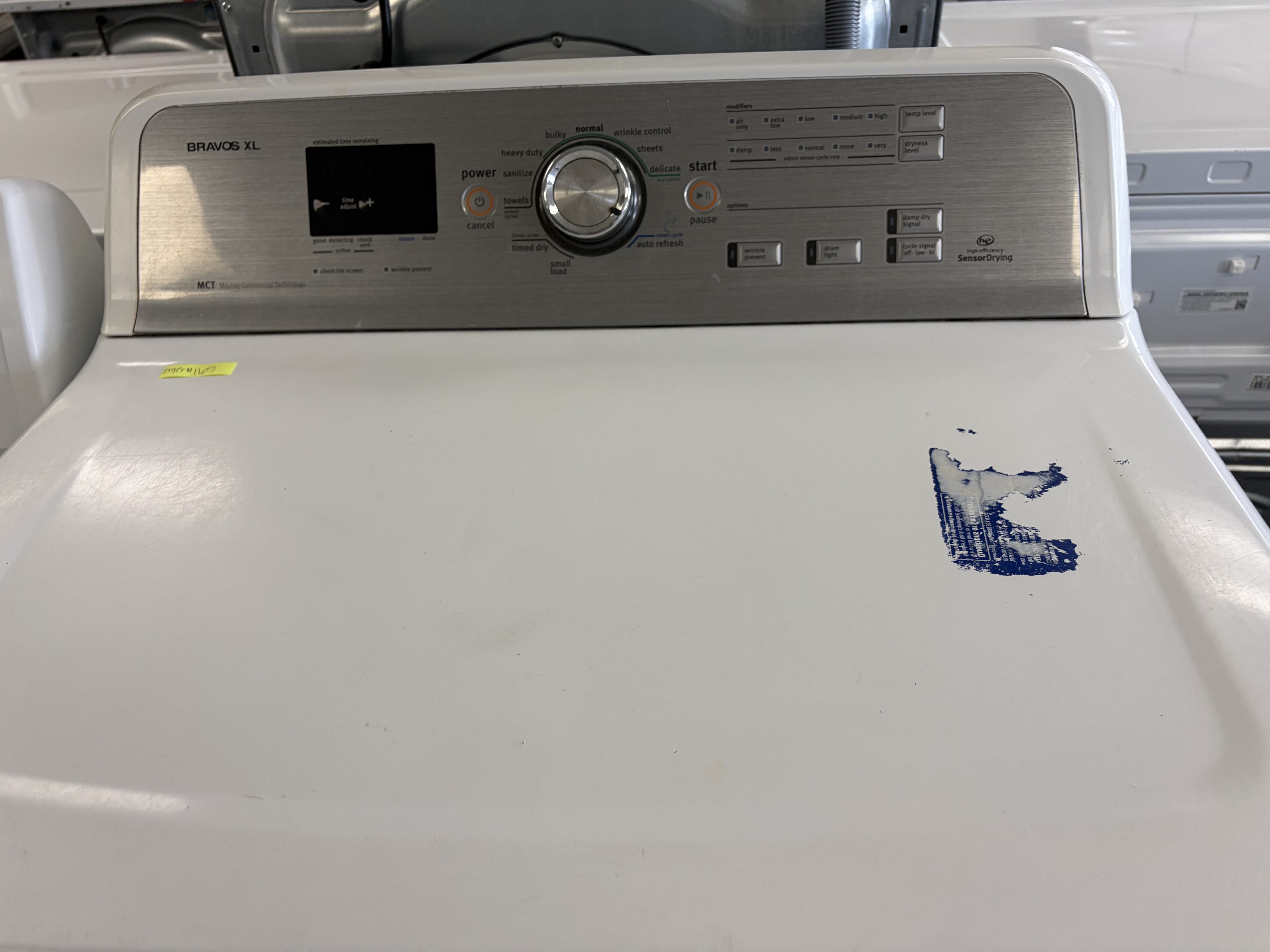 Maytag Bravos Super Capacity Dryer Stock#D-AT06235 - Image 3
