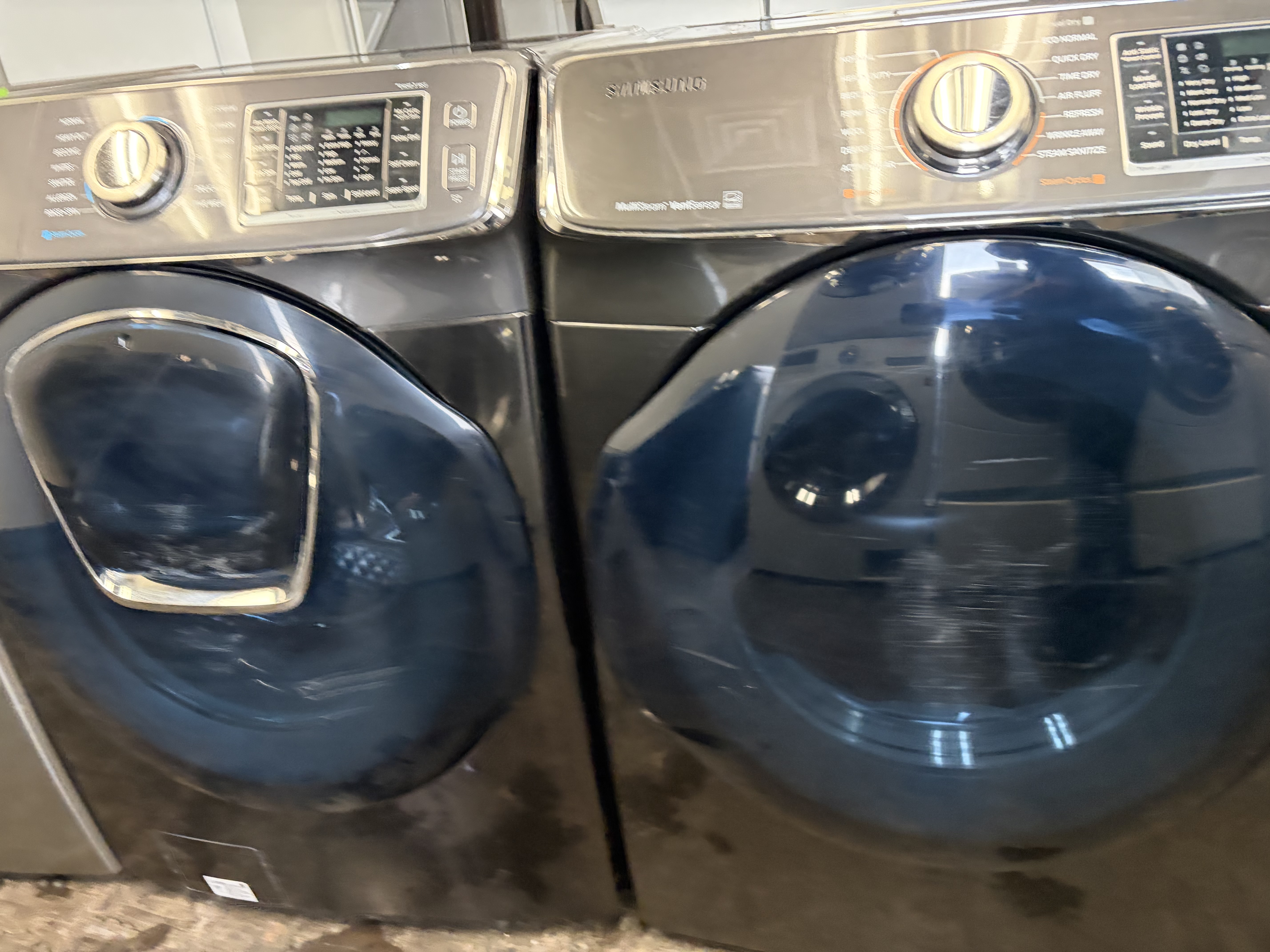 Black Stainless Front Load Samsung Washer & Dryer Set *Can Stack Stock#WD-CA08271