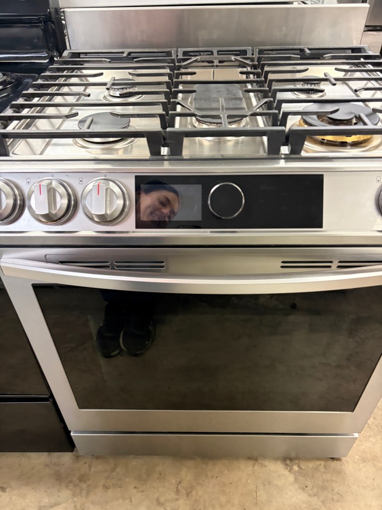 2023 GAS Slide In Convection Stainless 5 Burner Stove Stock#S-AM09085