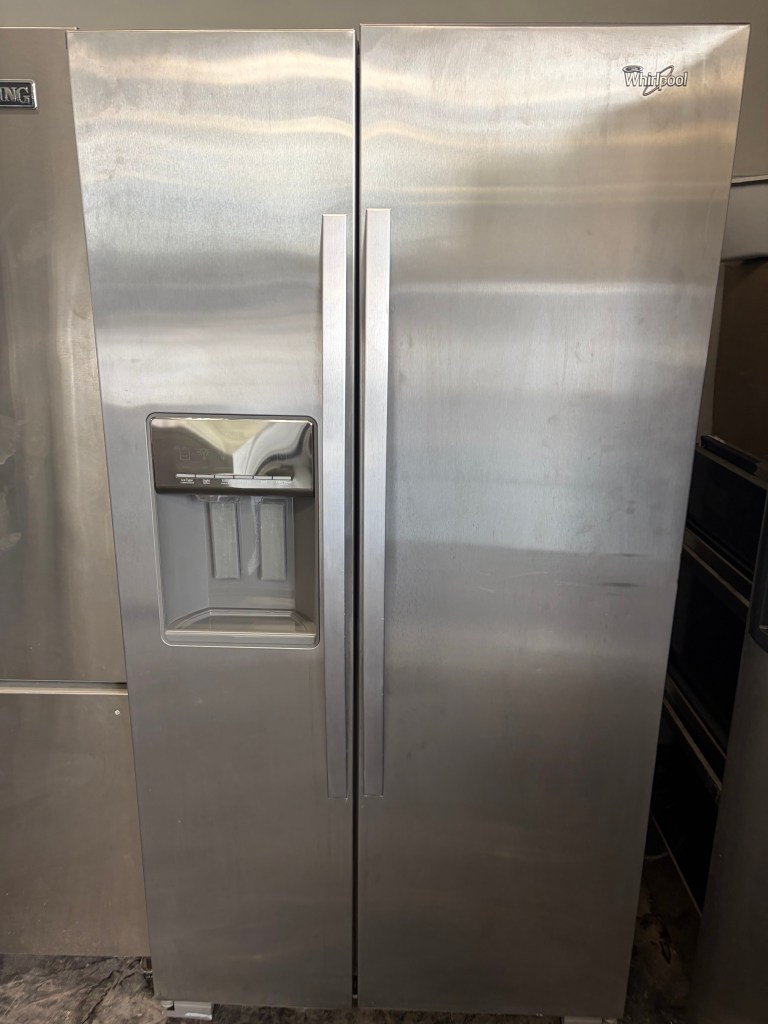 Counter Depth Stainless Steel Whirlpool SxS Refrig Stock#R-AE09075