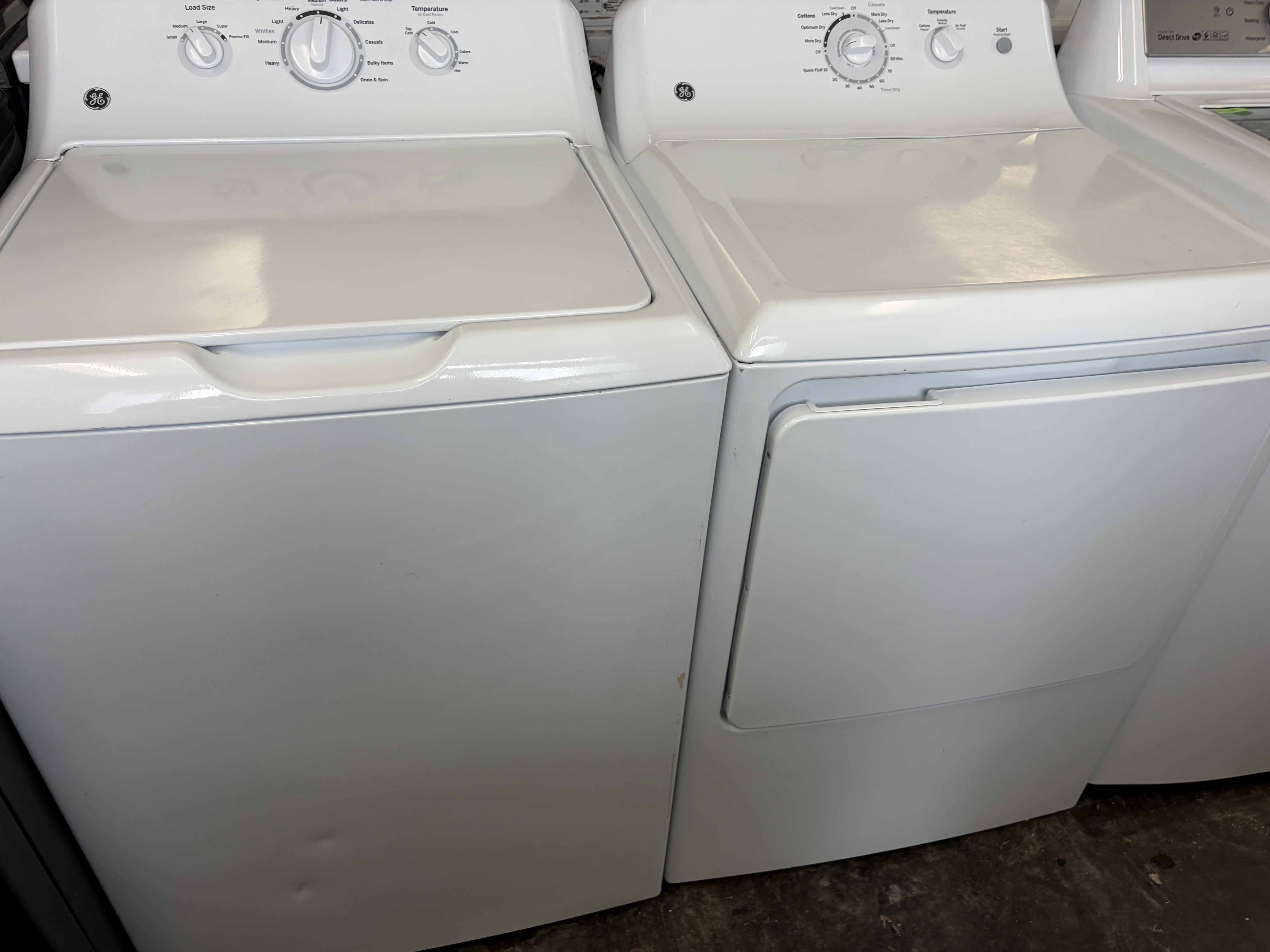 GE HE Stainless Tub Super Capacity Washer & Dryer Set Stock#WD-BD09151
