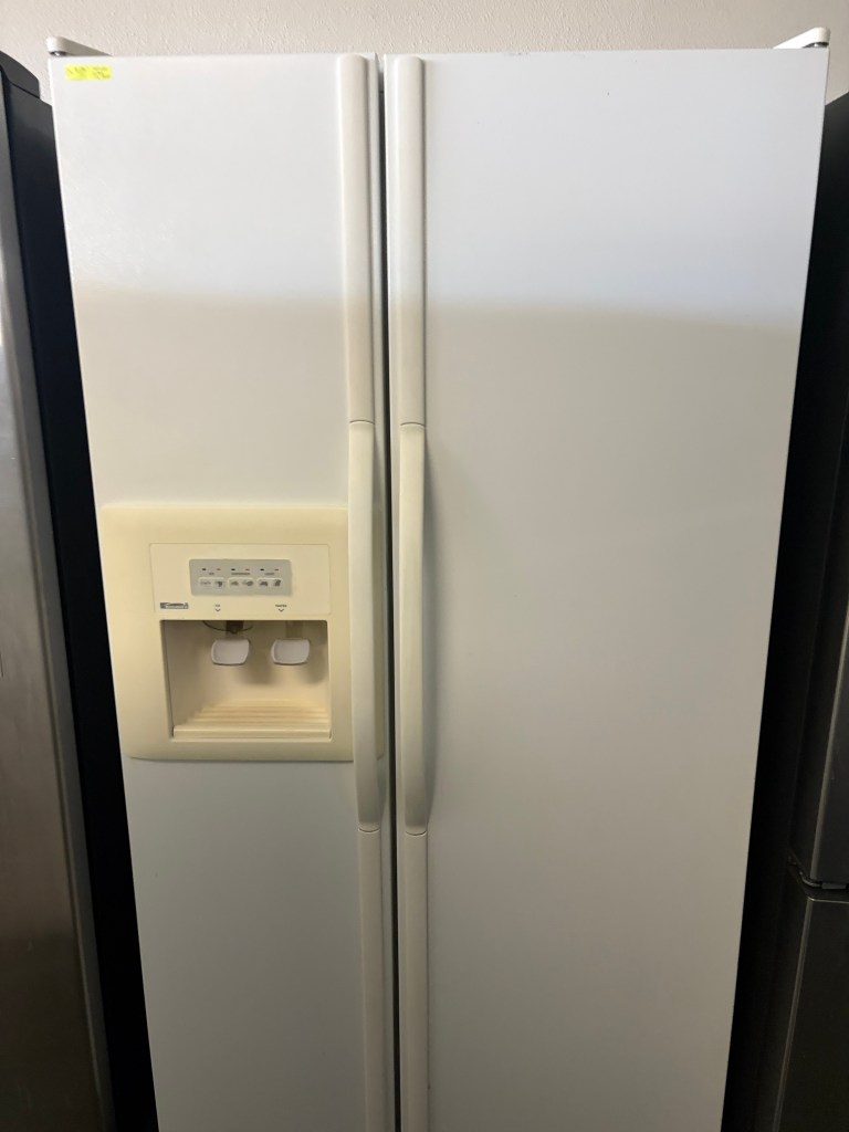 Kenmore 25CuFt White Side by Side Refrig*Sold w/out Water&Ice Stock#R-AM09291