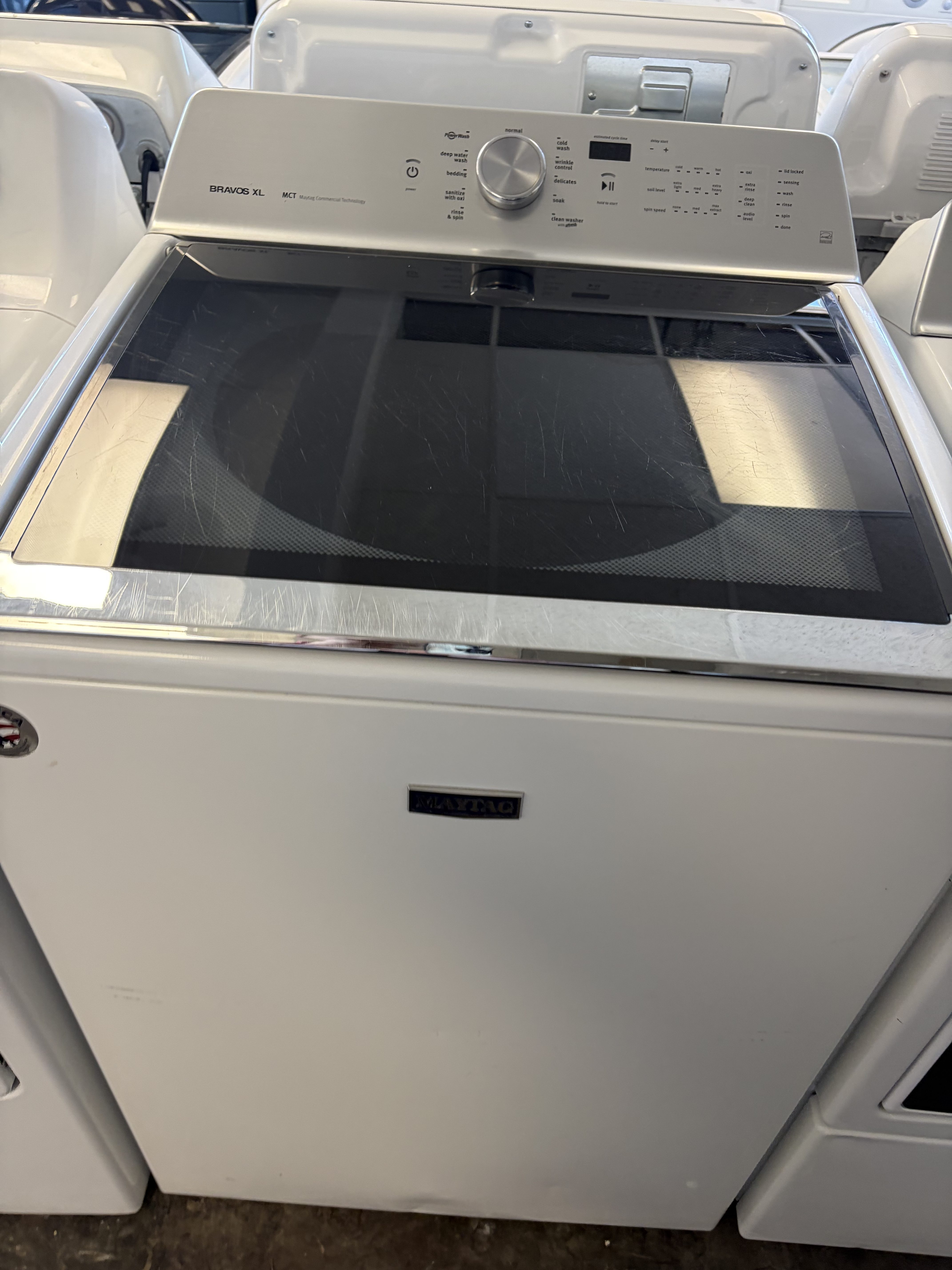 Maytag BravosXL Stainless No Agitator Washer & Dryer Set Stock#WD-AJ10058 - Image 2